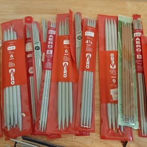 Double ended knitting needles bundle of 13 plus mystery vintage bundle